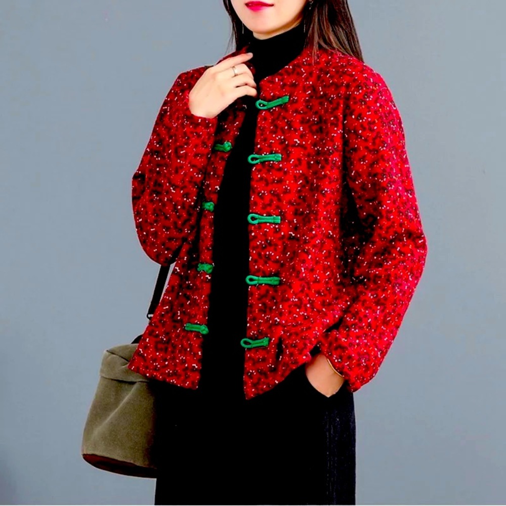 Parkas Coats with Chinese Oriental Style Button